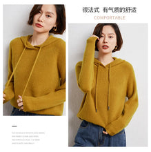 Lade das Bild in den Galerie-Viewer, Damen Cashmere Hoodie, 100% Cashmere Sweater