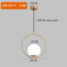 Lade das Bild in den Galerie-Viewer, Nordic Glass Ball LED Pendelleuchte