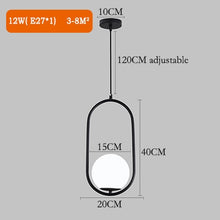 Lade das Bild in den Galerie-Viewer, Nordic Glass Ball LED Pendelleuchte