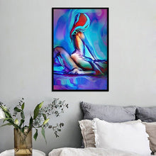 Lade das Bild in den Galerie-Viewer, Sexy colorful man woman canvas painting love to do abstract painting bedroom poster bedside wall art decoration canvas painting