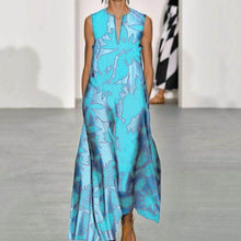 Load image into Gallery viewer, V-neck Langes Sommerkleid