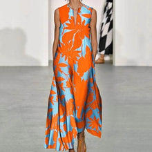 Load image into Gallery viewer, V-neck Langes Sommerkleid