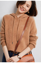 Load image into Gallery viewer, Damen Cashmere Hoodie, 100% Cashmere Sweater
