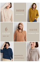 Load image into Gallery viewer, Damen Cashmere Hoodie, 100% Cashmere Sweater
