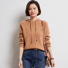 Load image into Gallery viewer, Damen Cashmere Hoodie, 100% Cashmere Sweater
