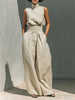 Zweiteiler Top und Hose in Beige