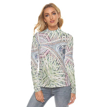 Lade das Bild in den Galerie-Viewer, All Over Print Women&#39;s Stretchable Turtleneck Top
