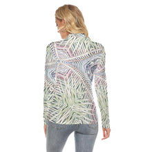 Load image into Gallery viewer, All Over Print Women&#39;s Stretchable Turtleneck Top
