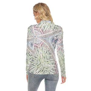 All Over Print Women's Stretchable Turtleneck Top