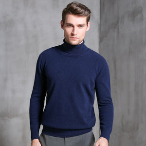 Herren Rollkragenpullover aus Wolle