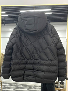 Oversize Daunenjacke mit Stehkragen