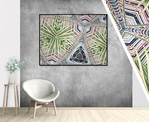 Wall Art Bild Organa Palme Natur Öl auf Leinwand abstrakt floral