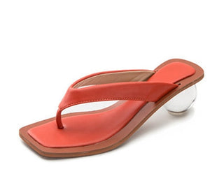 Square Toe Sandalette Zehentrenner