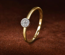 Lade das Bild in den Galerie-Viewer, Goldring 14K 585 Gelbgold mit Diamant
