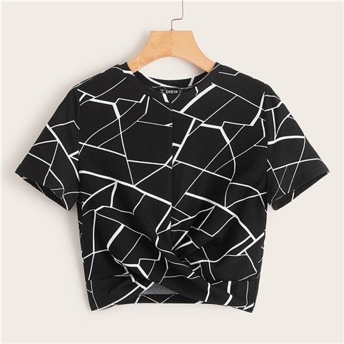 Shirt mit geometrischem Muster