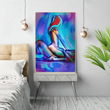Lade das Bild in den Galerie-Viewer, Sexy colorful man woman canvas painting love to do abstract painting bedroom poster bedside wall art decoration canvas painting
