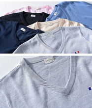 Lade das Bild in den Galerie-Viewer, Brand Sweater Herren Pullover V-Ausschnitt
