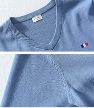 Lade das Bild in den Galerie-Viewer, Brand Sweater Herren Pullover V-Ausschnitt
