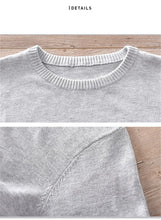 Load image into Gallery viewer, Herren Baumwoll-Strick Pullover Rundhalsausschnitt
