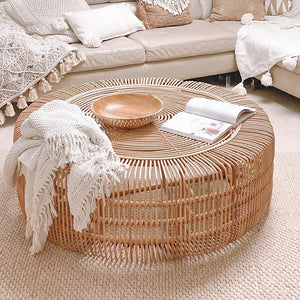 Rattan Couch Tisch